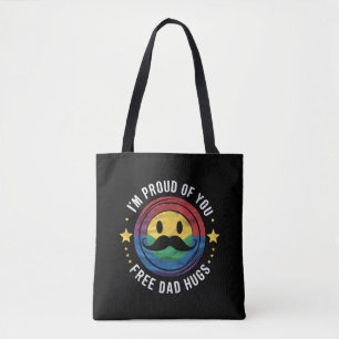 Stolz auf dich, kostenlose Dad-Hugs, Gay-Pride-Ver Tasche