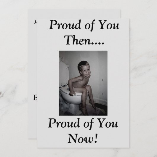 Stolz auf dich...., Stolz auf ... Einladung (Vorne/Hinten)