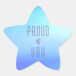 "Stolz auf dich" weiche Farbsternenaufkleber Stern-Aufkleber