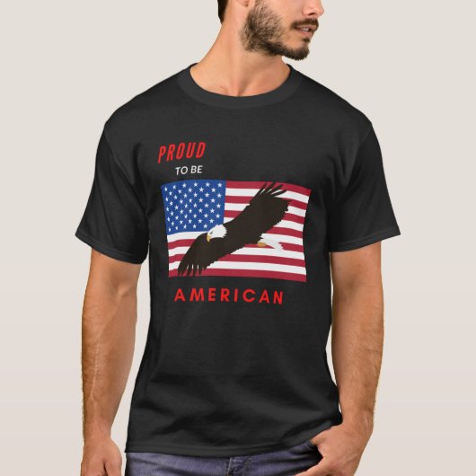 Stolz auf die amerikanische Adlerflagge Männer Fra T-Shirt (Vorderseite)