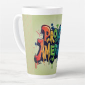 Stolz auf die amerikanische Latte-Tasse Milchtasse (Linke Ecke)
