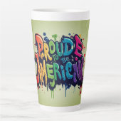 Stolz auf die amerikanische Latte-Tasse Milchtasse (Vorderseite)