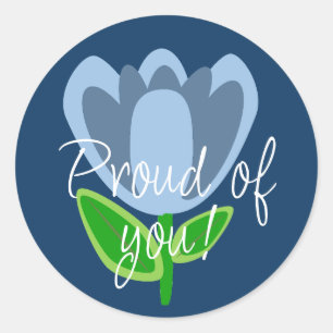 Stolz auf die Blue Blume Stickers