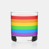Stolz auf die Felsen: Regenbogenflagge Whiskyglas (Links)
