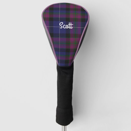 Stolz auf die Karierte Treiberabdeckung von Scotla Golf Headcover (Vorderseite)