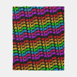 Stolz auf die LGBTQ+-Farben des Regenbogens Fleecedecke