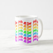 Stolz auf die LGBTQ+-Farben des Regenbogens Kaffeetasse (VorderseiteRechts)