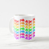 Stolz auf die LGBTQ+-Farben des Regenbogens Kaffeetasse (Vorderseite Links)