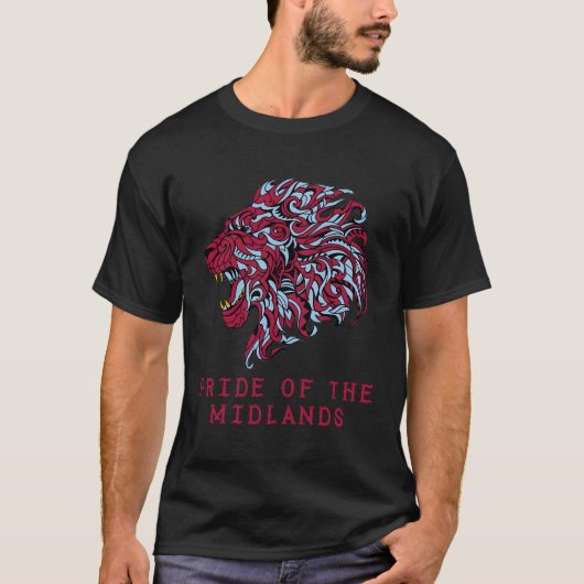 Stolz auf die Midlands Villa Soccer Fan Aston Jers T-Shirt (Vorderseite)