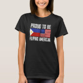 Stolz auf die philippinische Fahne der USA T-Shirt (Vorderseite)