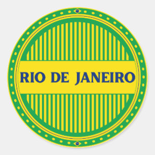 Stolz auf die Stadt Rio de Janeiro – brasilianisch Runder Aufkleber