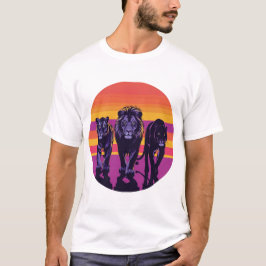 Stolz auf die Wildnis - Retro Big Cats Silhouette T-Shirt