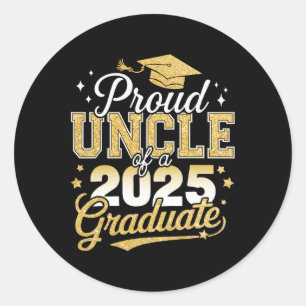 Stolz auf eine Cl von 2025 Graduate Senior Gradua Runder Aufkleber