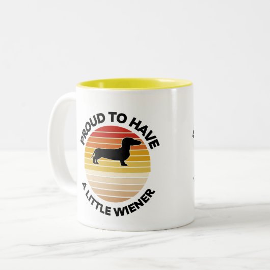 STOLZ AUF EINE KLEINE DACKEL DACKEL TASSE (Vorderseite Links)