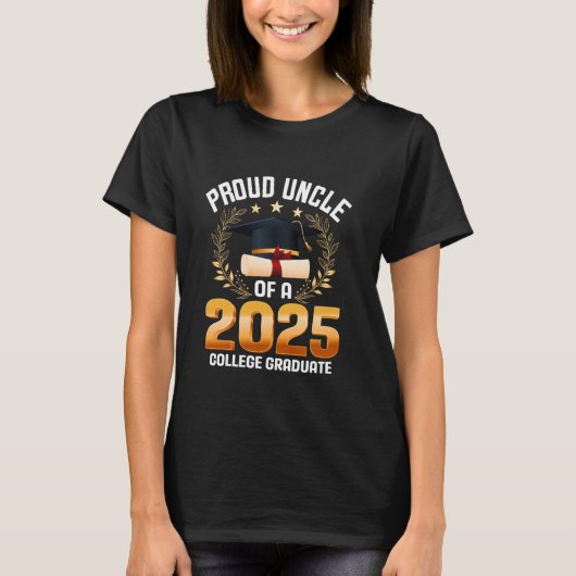 Stolz auf einen 2025-Unis-Absolvent Senior 25 G T-Shirt (Vorderseite)