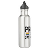 Stolz auf Gay und Black Pride Monat 2025 Edelstahlflasche (Links)