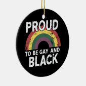Stolz auf Gay und Black Pride Monat 2025 Keramik Ornament (Rechts)
