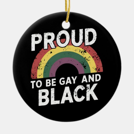 Stolz auf Gay und Black Pride Monat 2025 Keramik Ornament (Vorne)