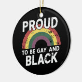 Stolz auf Gay und Black Pride Monat 2025 Keramik Ornament (Links)