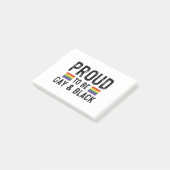 Stolz auf Gay und Black Pride Monat 2025 Post-it Klebezettel (angewinkelt)