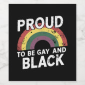 Stolz auf Gay und Black Pride Monat 2025 Weinetikett (Einzelnes Label)