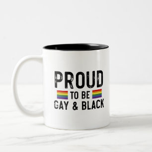 Stolz auf Gay und Black Pride Monat 2025 Zweifarbige Tasse