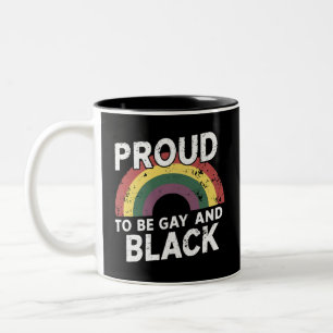 Stolz auf Gay und Black Pride Monat 2025 Zweifarbige Tasse