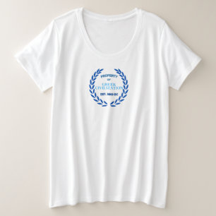 Stolz auf Griechisch - Eigentum der griechischen Z Große Größe T-Shirt