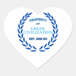 Stolz auf Griechisch - Eigentum der griechischen Z Herz-Aufkleber