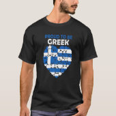 Stolz auf Griechisch I Liebe Griechenland Flaggen  T-Shirt (Vorderseite)