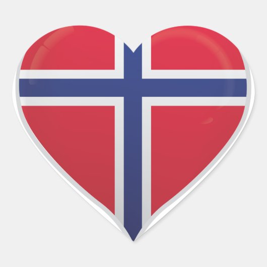 Stolz auf Herzensticker der norwegischen Liebe Herz-Aufkleber (Vorderseite)