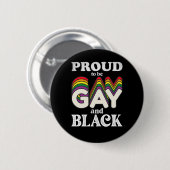 Stolz auf Homosexualität und schwarze LGBT Button (Vorne & Hinten)