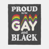 Stolz auf Homosexualität und schwarze LGBT Fleecedecke (Vorderseite)