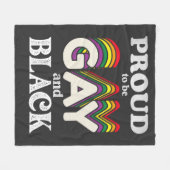 Stolz auf Homosexualität und schwarze LGBT Fleecedecke (Vorderseite (Horizontal))