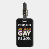 Stolz auf Homosexualität und schwarze LGBT Gepäckanhänger (Vorderseite vertikal)