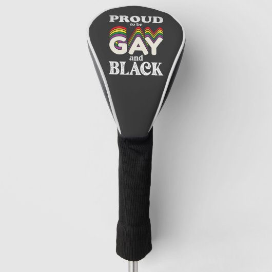 Stolz auf Homosexualität und schwarze LGBT Golf Headcover (Vorderseite)