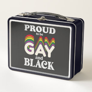 Stolz auf Homosexualität und schwarze LGBT Metall Brotdose