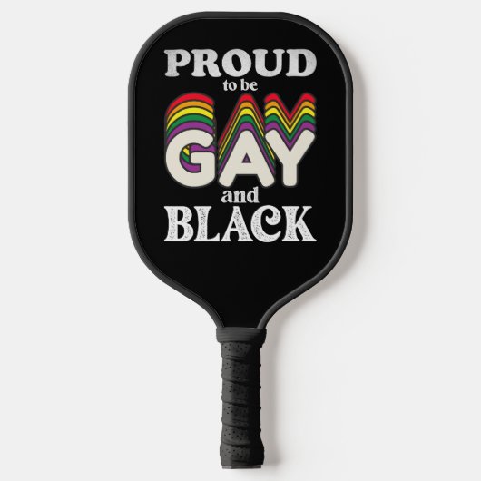 Stolz auf Homosexualität und schwarze LGBT Pickleball Schläger (Vorderseite)
