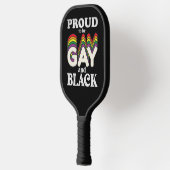 Stolz auf Homosexualität und schwarze LGBT Pickleball Schläger (Links)