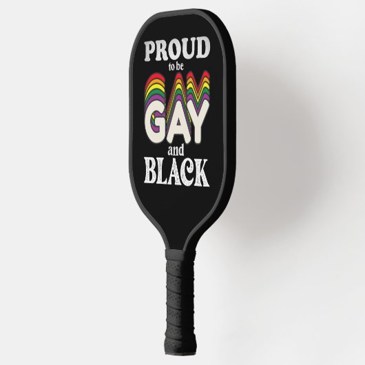 Stolz auf Homosexualität und schwarze LGBT Pickleball Schläger (Links)