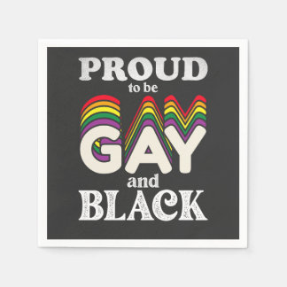 Stolz auf Homosexualität und schwarze LGBT Serviette