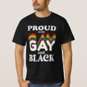 Stolz auf Homosexualität und schwarze LGBT T-Shirt (Vorderseite)