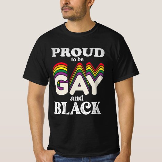 Stolz auf Homosexualität und schwarze LGBT T-Shirt (Vorderseite)