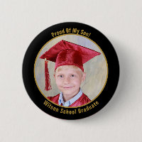 Stolz auf Ihren graduierten Foto-Knopf