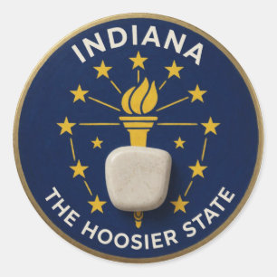 Stolz auf Indiana Runder Aufkleber