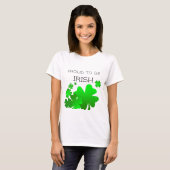 Stolz auf Iren, St Patrick's Day mit Kleeblättern T-Shirt (Vorne ganz)
