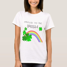 Stolz auf Iren, St Patrick's Day mit Kleeblättern T-Shirt