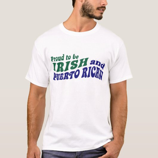 Stolz auf Iren und Puerto Rico T-Shirt (Vorderseite)