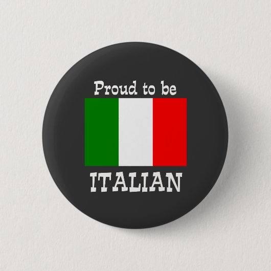 Stolz auf Italienisch Button (Vorderseite)