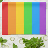 Stolz auf jede Platte: Regenbogenflagge Geschirrtuch (Gefaltet)